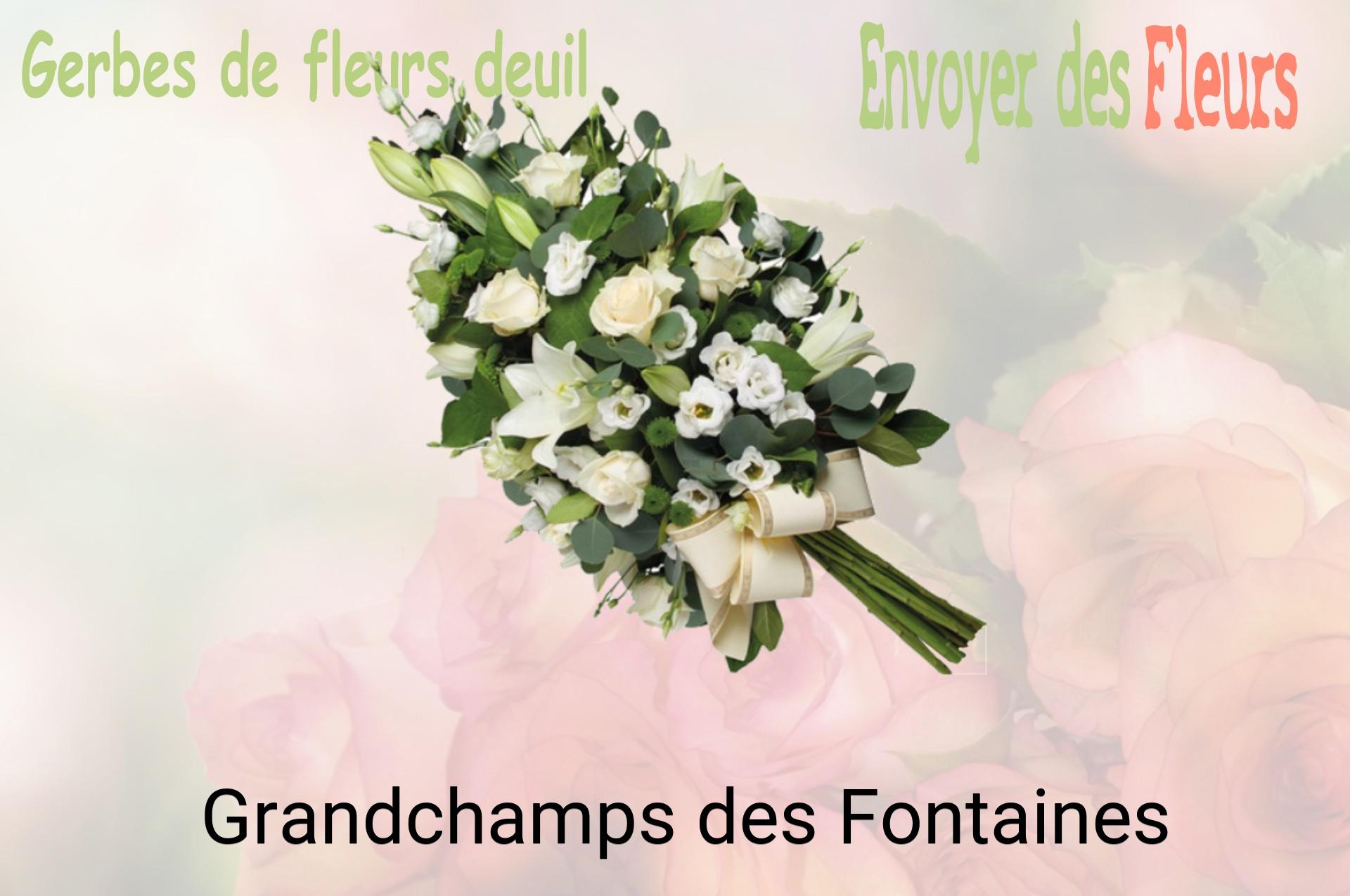 Gerbe de fleurs de deuil livrée à Grandchamps-des-Fontaines